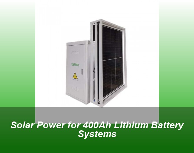 Solar Power for 400Ah Lithium Battery Systems